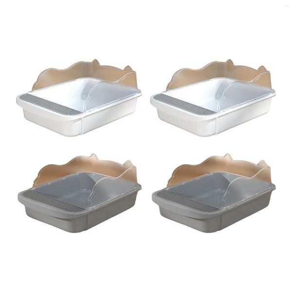 Portadores de gatos Caja de arena semi cerrada Gatty Pan resistente Anti -Splashing Sand Basin Bed Pan Open Top Bane