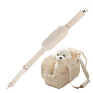 Sangle de sac à bandoulière pour chat, sangles en coton respirantes, portables et confortables avec coussinet réglable