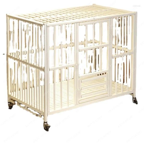 Porte-chats Cage pour animaux de compagnie monocouche avec toilettes pour ménage grand chien petit chien maison