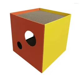 Carriers de gatos Sisal Scratcher Pet Board de rascado de gatito interior Cubo Cubo Frotando juguete