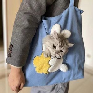 Cat Carriers Soft Pet Bee Design Portable Breathable Bag Dog Carrier Bags Outgoing Travel Pets Handbag With Safety Drawstring