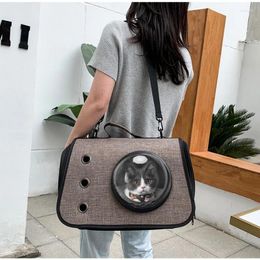 Cat Carriers Space Dog Pet Messenger Bag Lichtgewicht Transparante bellenbedekking Comfortabele vouwbare draagbare handtas