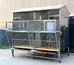 Porte-chats en acier inoxydable, Cage à Pigoen pour l'extérieur, grand séchage volant uniquement-in-no-out