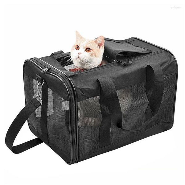 Sac de voyage porte-chat, transport d'animaux de compagnie pour chiens avec bandoulière réglable, fournitures de transport légères, sac à main