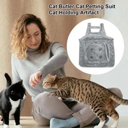 Porteurs de chats de voyage Sac à écharpe à poitrine tablier porteur portable avec trous sac à dos portable tenant un chaton de chaton pour intérieur extérieur