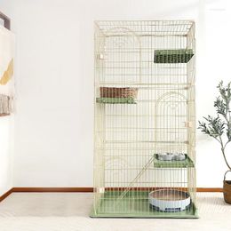 Cat Carriers Villa Cage Ménage Chien Chenil Trois Et Double Couche Maison