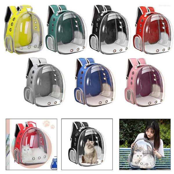 Transportines para gatos, mochila impermeable, bolsa de transporte de burbujas transparente para mascotas, portátil, ventilado, para perros pequeños al aire libre