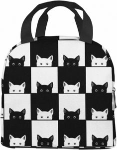 Chat Carto Kitten Sac à lunch isolé pour femmes Boîte à lunch réutilisable Hommes Ctainers alimentaires Sacs isothermes portables Snack Bag Filles Z9Z0 #