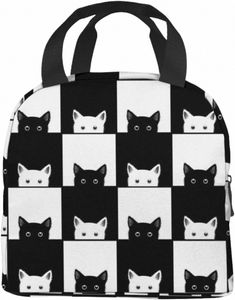 Cat Carto chaton Sac à lunch isolé pour les femmes Réutilisables Boîte à lunch Men Food Consores portables Sacs de refroidisseur Sac Snack Girls 918y # #