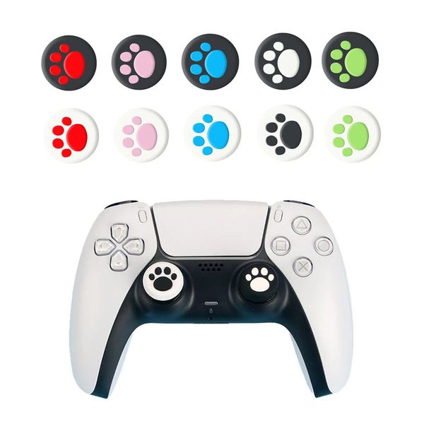 Silicone stick Cap Cover Analog Thumb Stick Grips pour PS4 PS5 XBOX ONE 360 Switch Pro Controller Cat Claw Paw style Thumbstick Caps DHL FEDEX EMS FREE SHIP