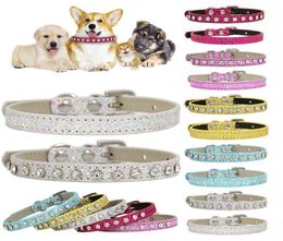 Coloque de gato conduce 10 color collar brillante collar rosa rosa accesorios para perros arnés moda9667395