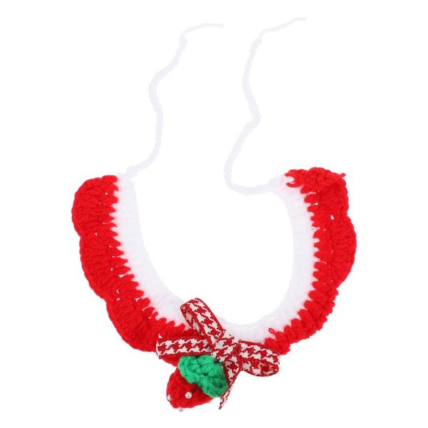 Colliers de chat laisse 1Pc collier tricoté pour animaux de compagnie Simple accessoire de Costume de vêtements d'hiver