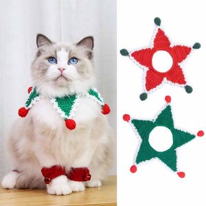 Colliers pour chats, écharpe de noël pour animaux de compagnie, bavoir pour chien, serviette de salive, chaton mignon, petit, moyen et grand, fournitures de vêtements, cadeau de noël pour animaux de compagnie