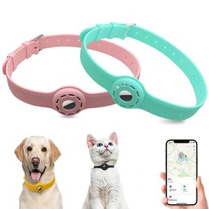 Colliers pour chats laisses pour manchon harnais pour animaux de compagnie plomb Applicable Airtag positionnement protection Anti animaux chats Tracker à Apple accessoires manquants collier 231009