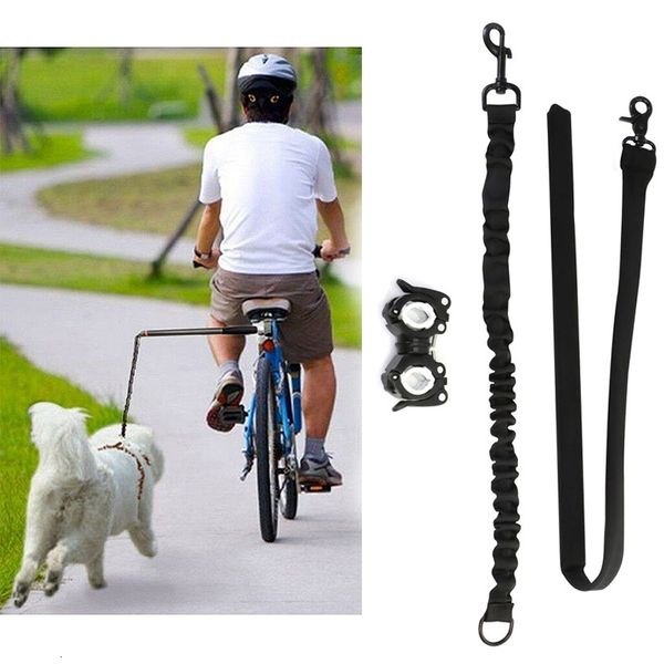 Colliers de chat conduit exercice en plein air réglable laisse amovible mains libres pour vélo chiens marche harnais collier course Pet produit fournitures 230309