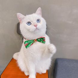 Cat Collars Leads Pet Dog Ketting Verstelbare riem voor Collar Accessoires Puppy Boog Banden met Bells Tie Levert