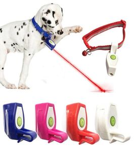 Colliers de chat conduit la lumière LED pour animaux de compagnie jouets laser mode mini collier pointeur chien en plastique formation2013401