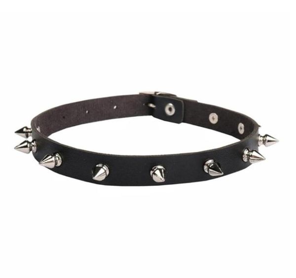 Les colliers de chat mènent le tour de cou à pointes pour les femmes hommes punk rock collier goth colliers de mode 2021 filles en cuir cloutées harajuku gothic8034114