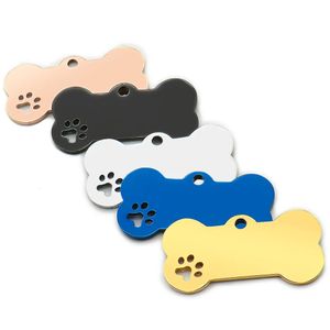 Kat Halsbanden Leidt Groothandel 20 Stuks Gepersonaliseerde Kraag Roestvrij Bot Huisdier ID Tag Gegraveerde Naam Puppy Hond Hanger Accessoires 231031