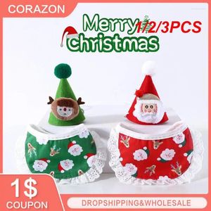 Costumes de chat 1/2/3 pièces, bandeau de noël festif riche et coloré sur le thème du renne du père noël, accessoires pour animaux de compagnie, vacances