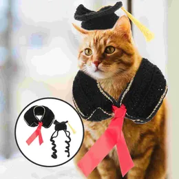 Costumes de chat 1 ensemble chapeau de doctorat décor Graduation thème chien vêtement laine fil vêtements