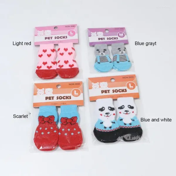 Costumes de chat 1pcs Set Pet Dog Chaussures Chaussures Slipnes Socks non glipt