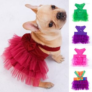 Katkostuums 2022 Roze tule jurk huisdierkleding zomer bretels organza honden rokken puppy prinses kleding kostuum