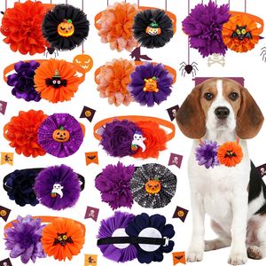 Costumes de chat 2050pcs Halloween chien noeud papillon citrouille fantôme crâne petit noeud papillon collier pour chiens animaux de compagnie fournitures de toilettage accessoires 230825