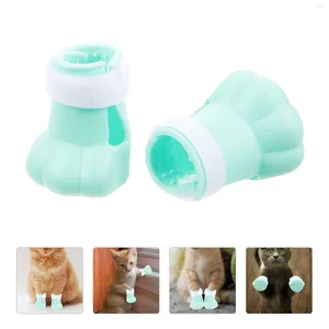 Disfraces para gatos, 4 Uds., cubierta de silicona para pies, cubiertas de garras, botas para gatos, zapatos, suministros para gatitos, cuidado de uñas