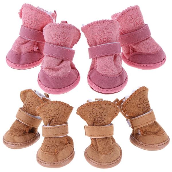 Disfraces para gatos, 4 Uds., zapatos para mascotas, botas cálidas para perros, botas de nieve antideslizantes para perros, productos de venta de zapatos Chihuahua Shih Tzu