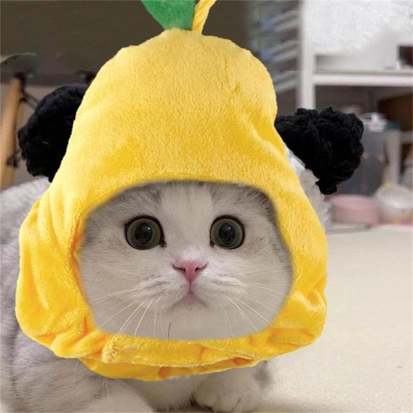 Costumes de chat 67JE chapeau joli costume avec poire jaune drôle pour fête de festival