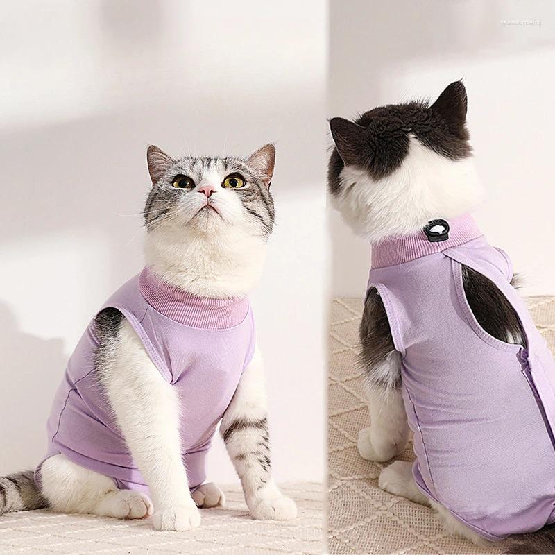 Cat Costumes Anti-Licking Vest Sterilization Small Dogs Cats Breathable Kittens Suit Weaning After Recovery Care Clothing