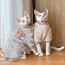 Kattenkostuums Herfst Winter Warme dikke huisdierkleding Sphynx Kitten Accesorios Para Gatos Puppy