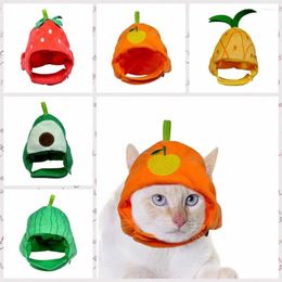 Disfraces de gato Sombrero de aguacate Divertida forma de naranja Sombrero suave Cómodo Sandía Perro Cosplay para fiesta de año