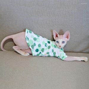 Chat Costumes Bambou Coton Vêtements D'été Sphinx Gilet Maille Respirant Sans Poil Tenues Devon Rex Bretelles Sphynx Vêtements