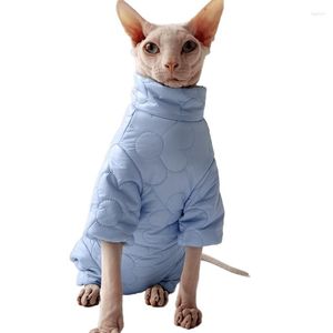 Costumes de chat couverture de ventre manteau à quatre pattes vêtements sans poils Sphinx Devon Rex tenues hiver coton rembourré tissu doux Sphynx