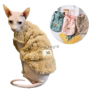 Disfraces para gatos Ropa para gatos Suave y acogedor Cálido Otoño Invierno Polar Disfraz de Sphynx Cachorro Gatito Chaqueta Abrigo Suéter para mascotas para perros pequeños Ropa HKD230921