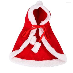 Disfraces de gato/perro mascota disfraz Santa Cosplay divertido transformado Navidad capa vestir ropa bufanda roja gorra capa Po Props Decoración