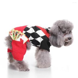 Costumes de chat vêtements de noël pour animaux de compagnie Costume magique de Santa manteau de chiot d'hiver veste Costume avec casquette vêtements chauds pour chiens chats
