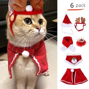 Cost Costumes Christmas Pet Scarf Hat Set Funny Venture de costumes de chien mignon