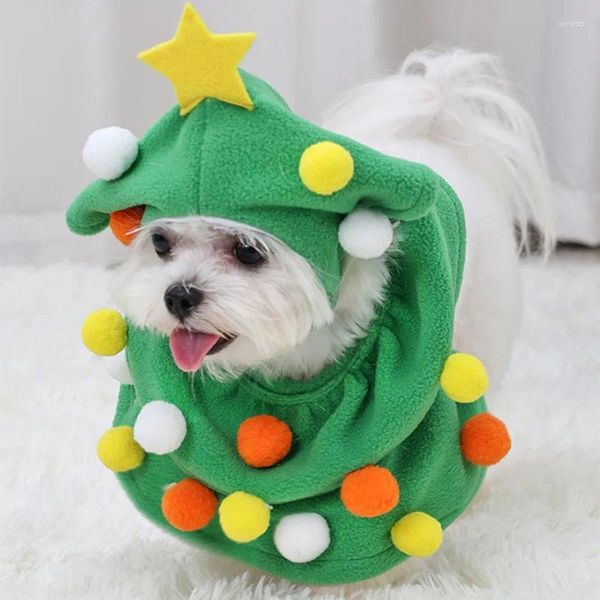 Disfraces para gatos Árbol de Navidad Vestido de fiesta para mascotas para gatos y perros Sombrero para perros Lindo a la moda