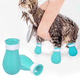 Costumes de chat protecteur de griffes, chaussures de bain anti-rayures pour bottes de lavage réglables pour animaux de compagnie, couverture d'ongles, fournitures de toilettage