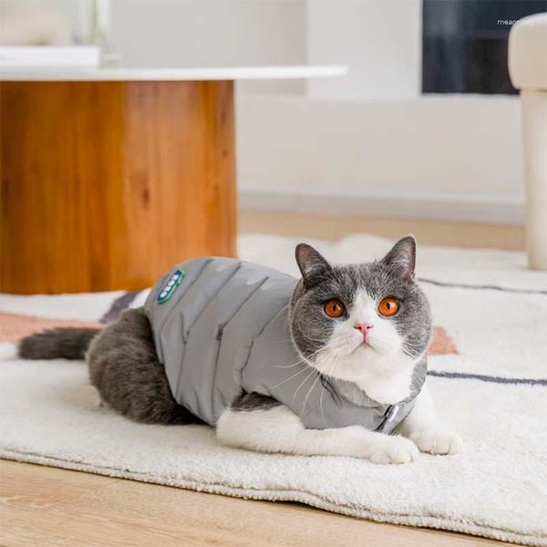 Disfraces para gatos Ropa Abrigo acolchado Propiedad de retención de calor Extensor de sujetador Comodidad Ropa reflectante