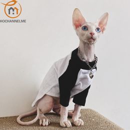 Chat Costumes Vêtements Sphinx Deven Chemise Casual 100 Coton Baseball T-shirt À La Mode Base Automne Été 230701