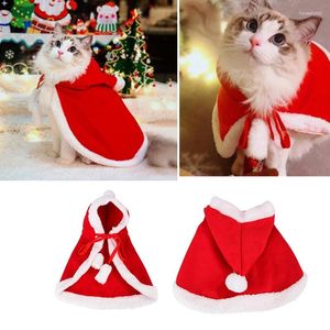 Kat kostuums kostuum kerstman cosplay grappig getransformeerd hond huisdier kerst cape aankleden kleding rode sjaal mantel rekwisieten decor benodigdheden