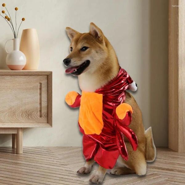 Costumes de chat, costume de Cosplay confortable pour animaux de compagnie, respectueux de la peau, couleur vive, vêtements de crabe en Polyester, déguisement