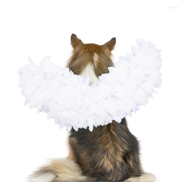 Costumes de chat mignon aile d'ange Halloween chien vêtements princesse harnais pour animaux de compagnie chiot accessoires de noël fête Cosplay accessoires