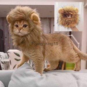 Costumes de chat Mignon Lion Crinière Chat Perruque Chapeau pour Chiens et Chat Petit Chien Pet Chat Décor Accessoires Lion Perruque Fantaisie Cheveux Cap drôle Fournitures Pour Animaux HKD230921