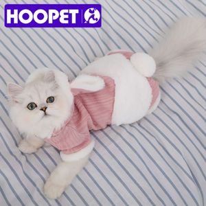 Costumes de chat Vêtements pour chiens HOOPET Vêtements de chat chauds Hiver Pet Chiot Chaton Manteau Veste Pour Petits Chiens Moyens Chats Chihuahua Vêtements Costume 220908