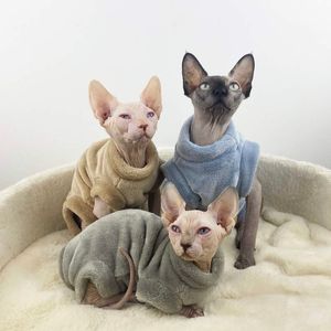 Costumes de chat vêtements pour chiens sphinx vêtements sans poils flanelle chaude en hiver à quatre pattes devon animal 220908